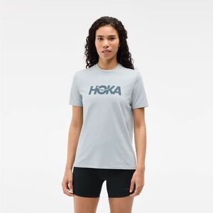 Hoka Light Blue (mineral blue) Core Logo CTN SS Tee Size Med